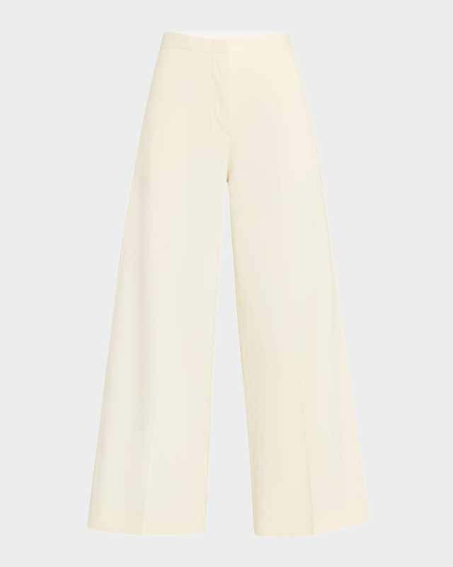 Cropped Wide-Leg Cotton Gabardine Trousers